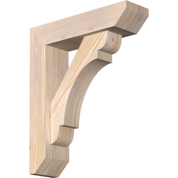 Ekena Millwork Olympic Slat Smooth Bracket w/ Offset Brace, Douglas Fir, 5 1/2"W x 20"D x 24"H BKT0604X20X24OLY06SDF - main
